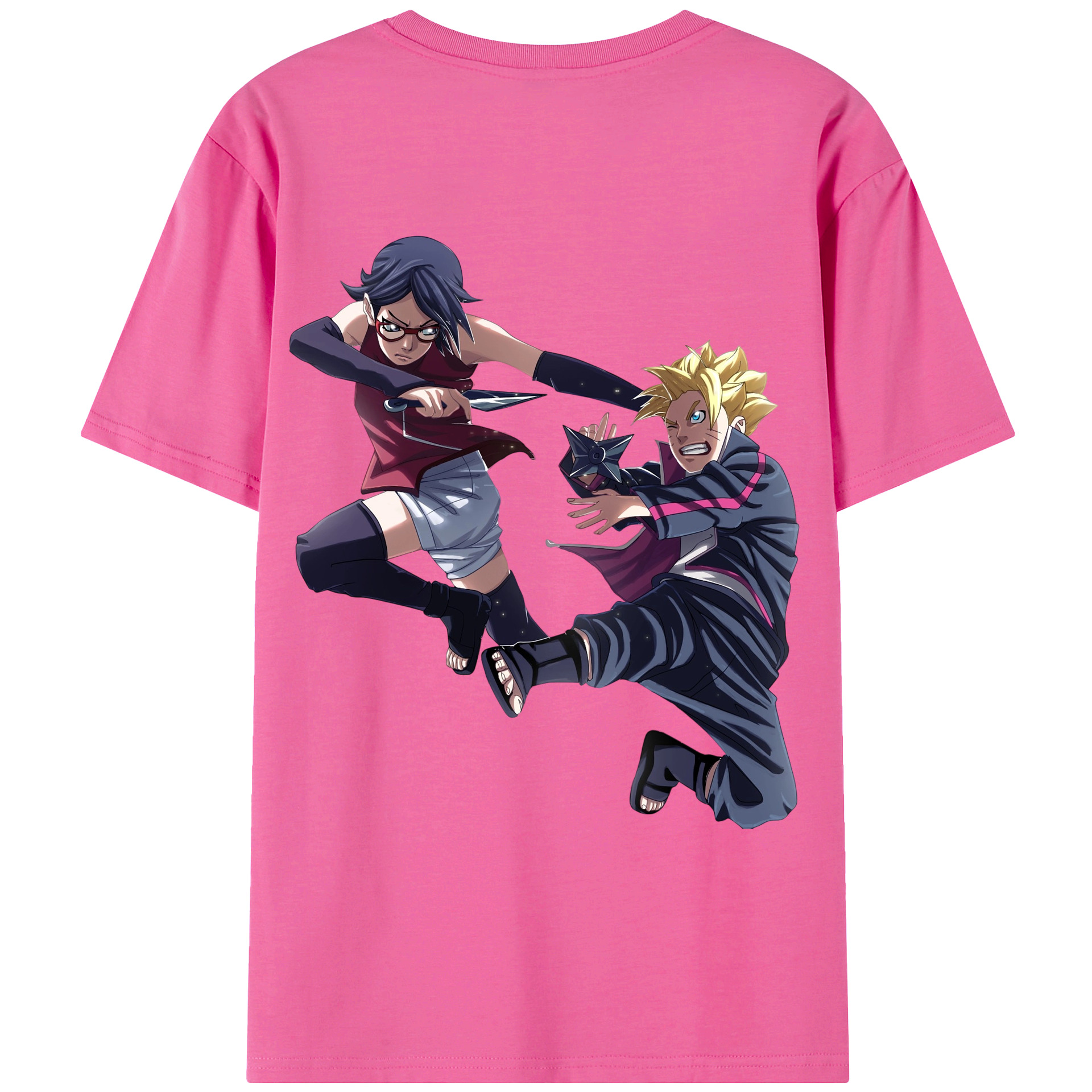 （画像用） NARUTO -ナルト- うちは サラダ Uchiha Sarada レディース半袖Tシャツ(バックプリント)